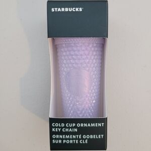 Starbucks 2021 White Diamond Cut Cold Cup Keychain / Ornament / Collectible